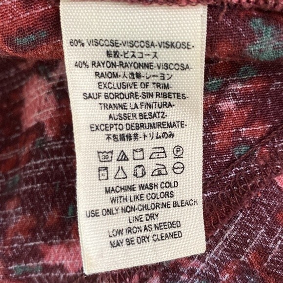 Free People All the Right Ruffles Romper in Berry Floral Wrap 3/4 Sleeve - Picture 9 of 16